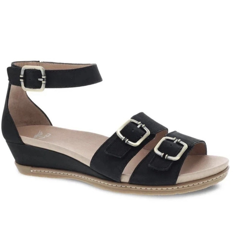 Dansko Astrid Black Milled Nubuck Women's Comfort Shoes Size 40 US 9.5-10
